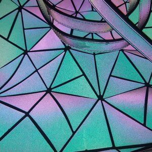 Geometric Halographic Purse